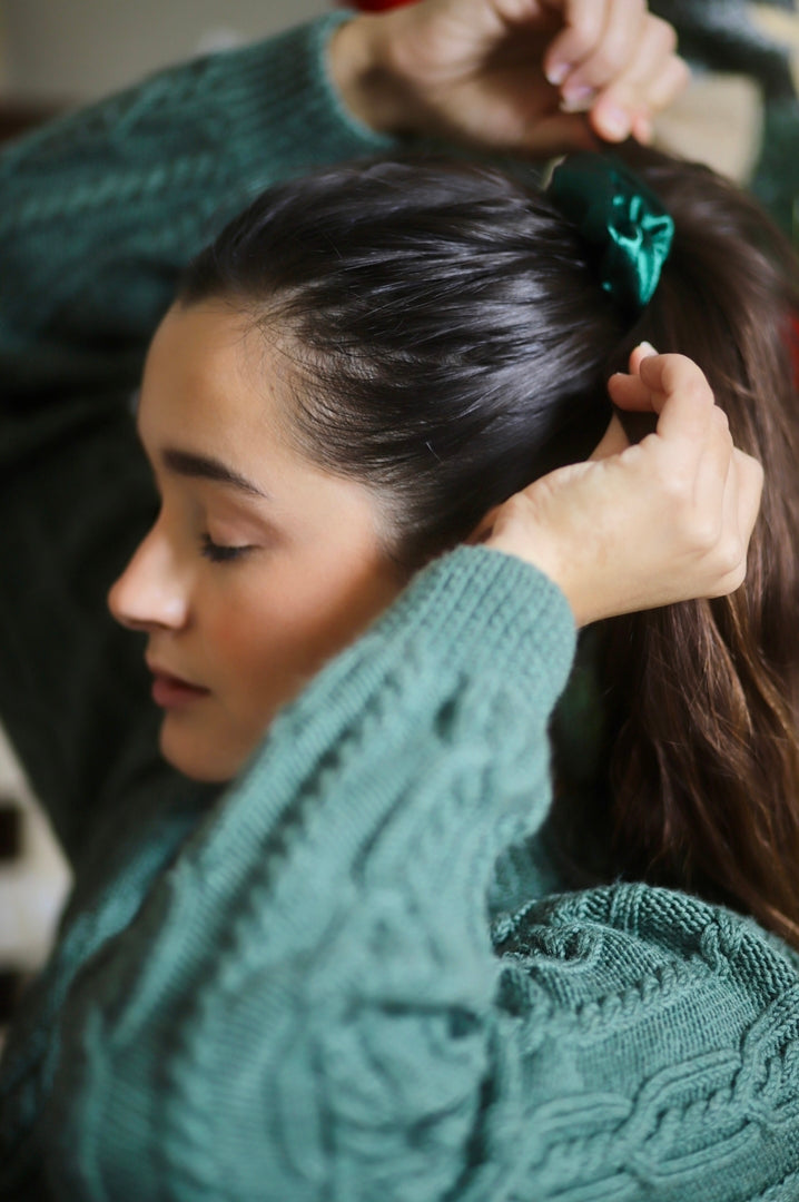 Élastique chouchou en satin pour des cheveux sains et brillants