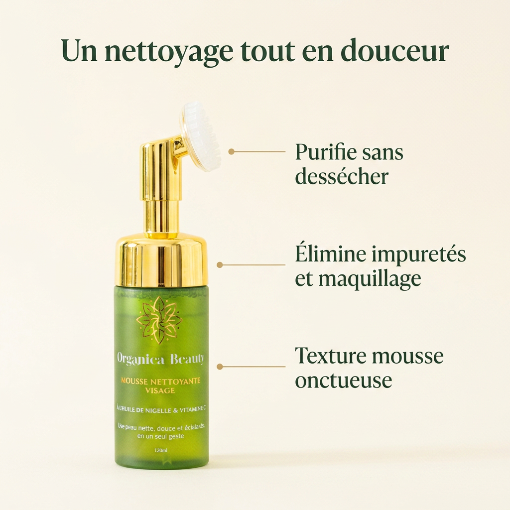 Mousse Nettoyante Visage avec Brosse