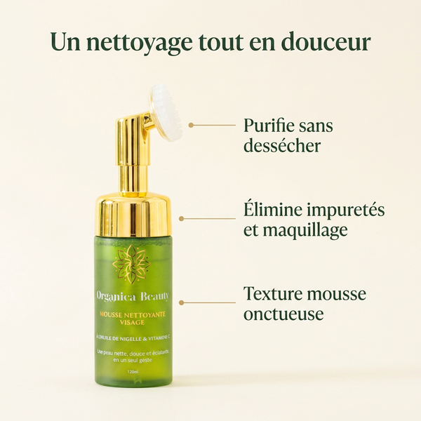 Mousse Nettoyante Visage avec Brosse