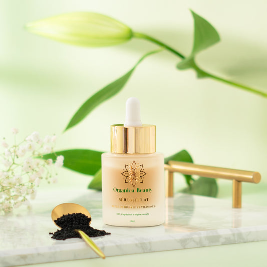 Sérum éclat visage à la nigelle bio et vitamine C Organica Beauty flacon 30 ml